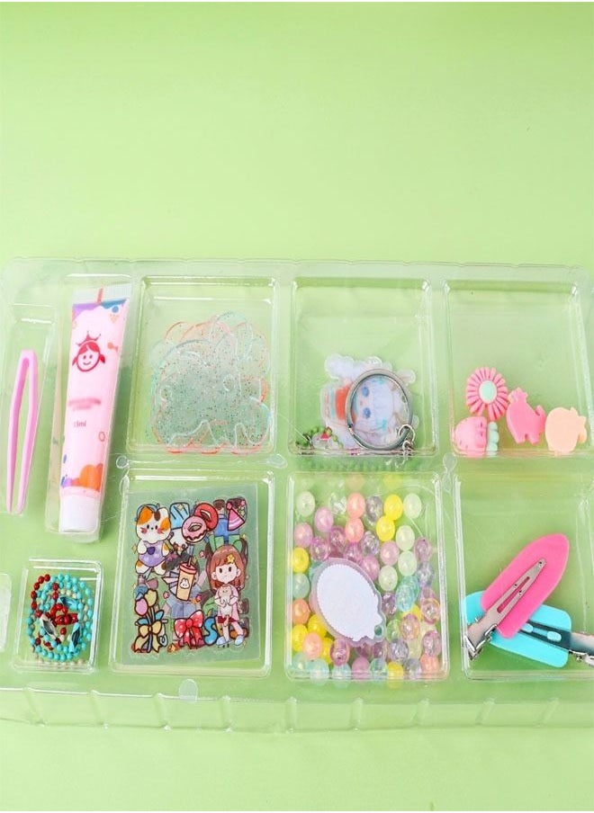 fashionhome Handmade DlY Beads Hairpins Stickers Chains Art and Crafts Set for Kids  - Image 3