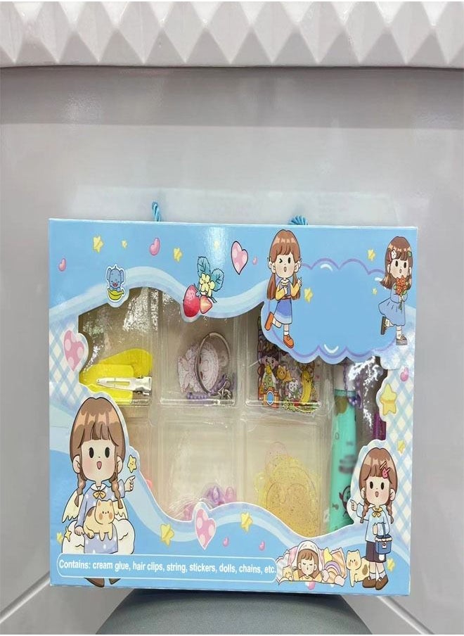 fashionhome Handmade DlY Beads Hairpins Stickers Chains Art and Crafts Set for Kids  - Image 1