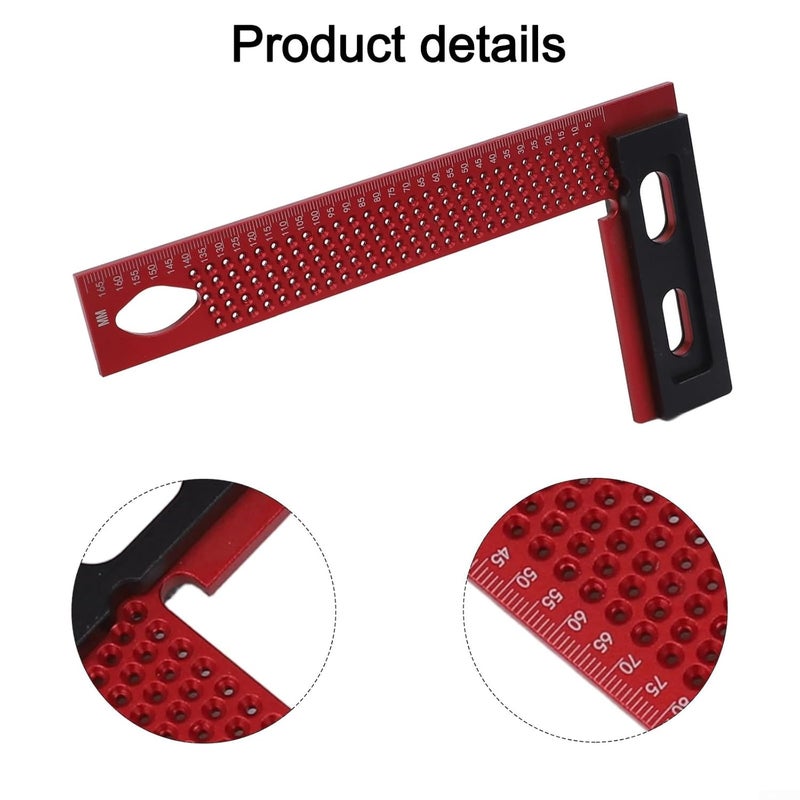200 Type L Shape Woodworking Scriber Ruler Aluminum Alloy Precision Measuring Marking Tool - Image 4