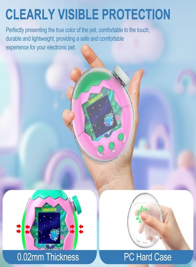 SGHLDE for Tamagotchi Paradise Clear Case with Dial Cover & Neck Lanyard, Full Body and Screen Guard for Tamagotchi Paradise Accessories, Transparent Hard Protection FILP Connect Case - Image 5