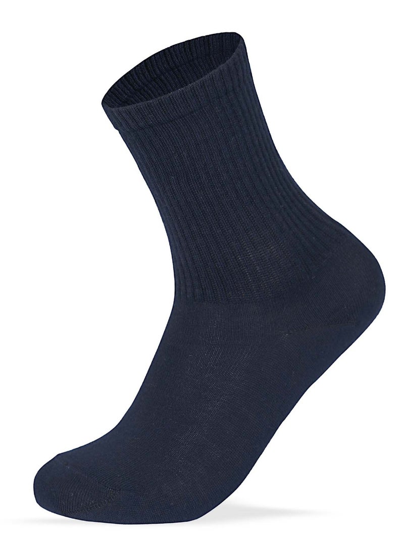 SAM SOCKS Kids Set of 3 Long School Plain Socks White-Grey-Blue size 34-37 EU - Image 3