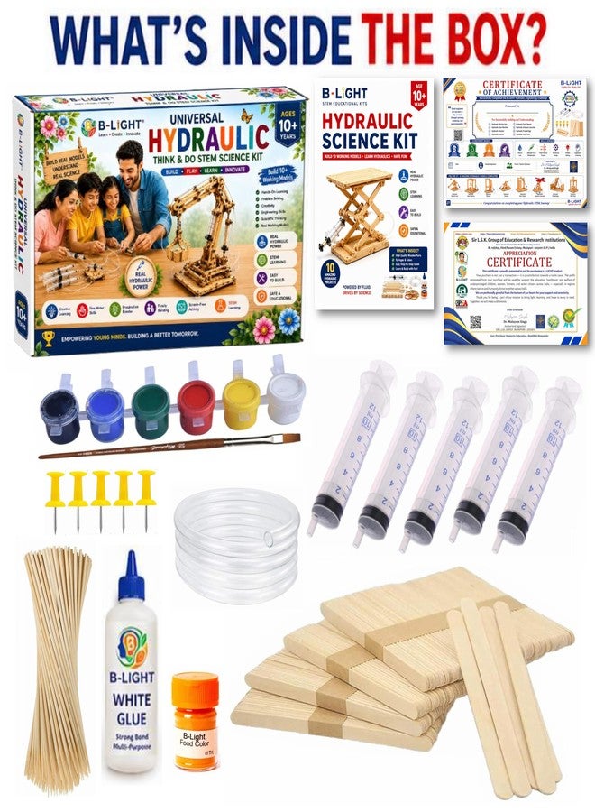 B Light Free Size DIY Hydraulic Science Project Kit for Kids Ages 6-12 - Image 2