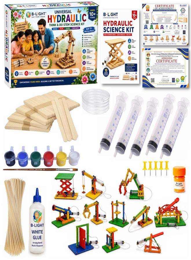 B Light Free Size DIY Hydraulic Science Project Kit for Kids Ages 6-12 - Image 1