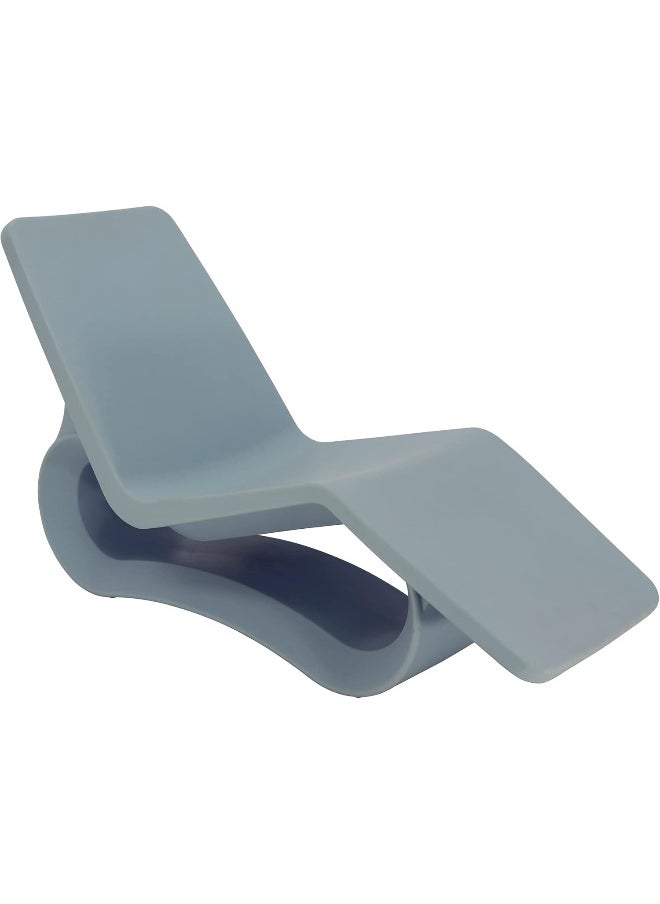 TRAMONTINA Since 1911,Made in Brazil-  Octo Lounge Chair in Blue Polyethylene  - Image 1