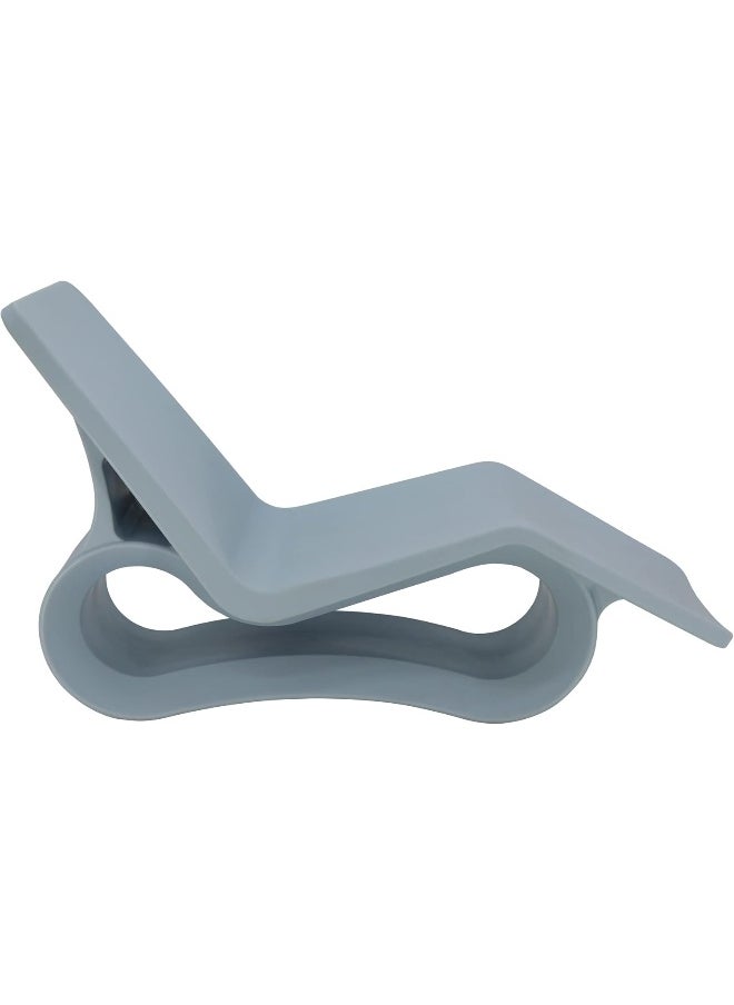 TRAMONTINA Since 1911,Made in Brazil-  Octo Lounge Chair in Blue Polyethylene  - Image 4