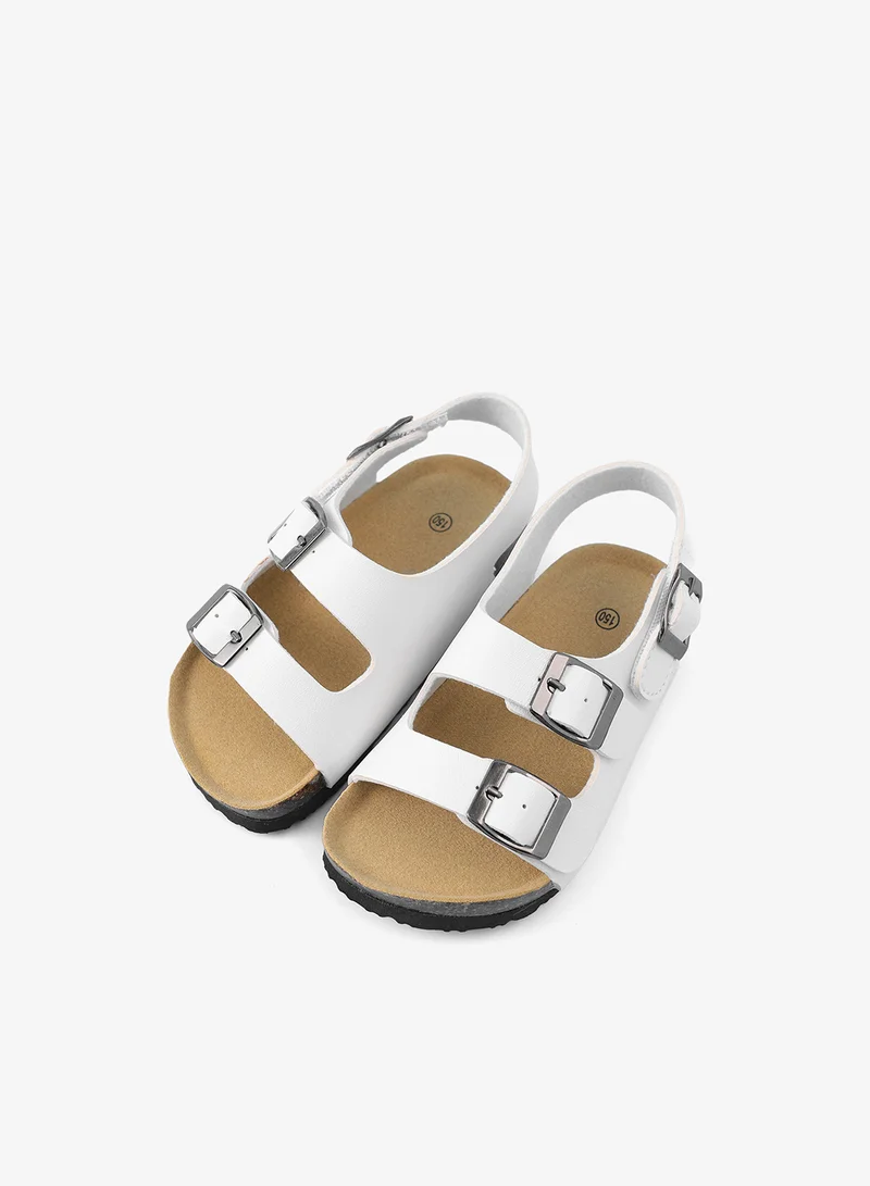 Mark & Mia Mark & Mia Buckle Closure Sandals - White