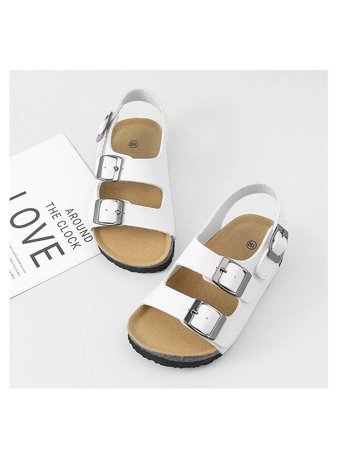 Mark & Mia Mark & Mia Buckle Closure Sandals - White