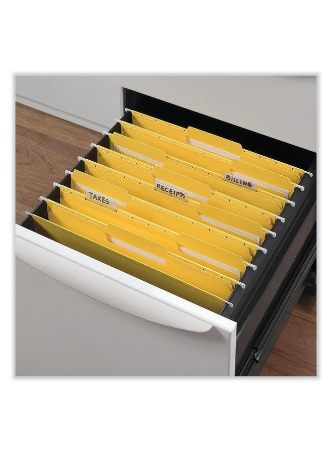 Universal One Universal 16164 Colored File Folders 1/3 Cut Assorted Twoply Top Tab Letter Yellow (Box Of 100)  - Image 3