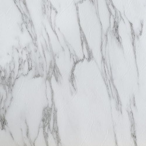 Achim Nexus Self Adhesive 12-Inch Vinyl Floor Tiles, 20 Tiles - 12" x 12", Bianco Marble Pattern - Peel & Stick, DIY Flooring for Kitchen, Dining Room, Bedrooms & Bathrooms by Achim Home Decor - Image 1