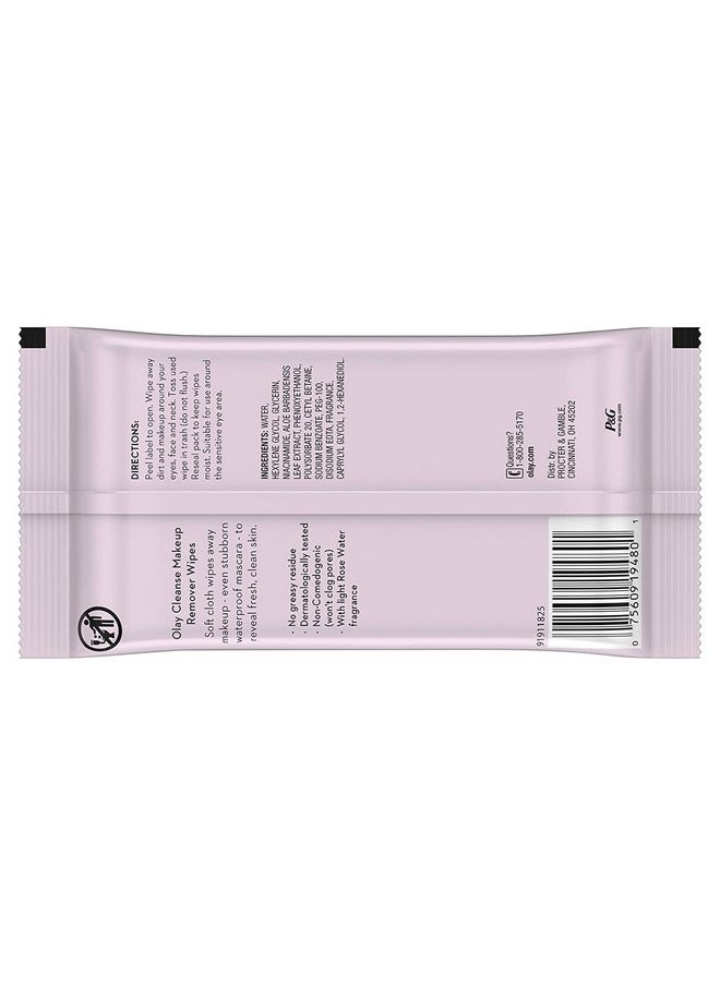 Olay - Cleanse Makeup Remover Wipes Rose Water 25 Ea (Pack Of 6) - Image 1