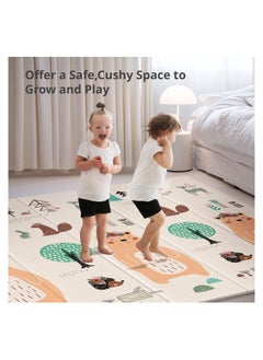 Generic Foldable Baby Play Mat Extra Large Waterproof Activity Playmats for Babies,Toddlers, Infants, Play & Tummy Time Foam Baby Mat for Floor with Travel Bag(200 * 180 * 1cm/79 * 71 * 0.4inch)(A)  - Image 5