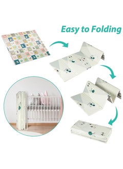Generic Foldable Baby Play Mat Extra Large Waterproof Activity Playmats for Babies,Toddlers, Infants, Play & Tummy Time Foam Baby Mat for Floor with Travel Bag(200 * 180 * 1cm/79 * 71 * 0.4inch)(A)  - Image 2