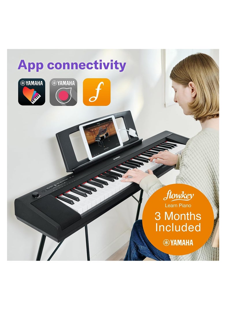 YAMAHA Yamaha NP-15 Portable Piano-Style Keyboard - Black  - Image 3