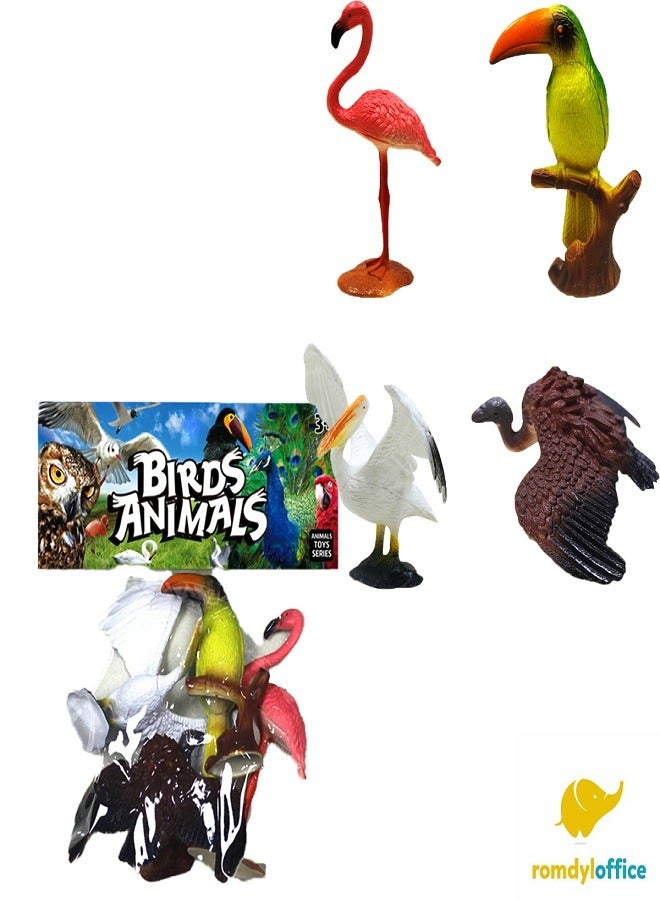 4 Pcs Birds Figure - Where Your Child Learns to Distinguish Between Birds and Gains an Understanding of the Importance of Each Bird