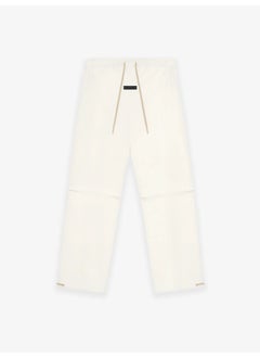 Fear God Essentials 2024 Loose-fit Casual Drawstring Trousers High Street Style Other Material FOG White woven cotton loose trousers
