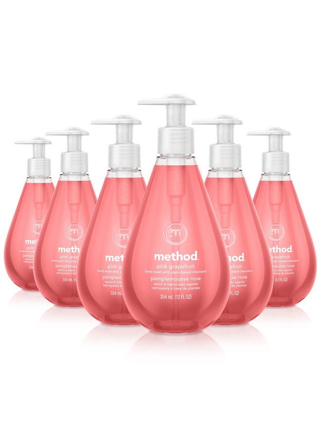 Method - Method Gel Hand Soap, Pink Grapefruit, Biodegradable Formula, 12 Fl Oz (Pack of 6) - Image 1