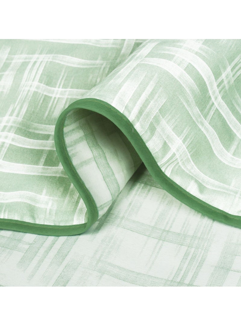 Story@Home - Reversible Dohar Cotton Single Bed AC Summer/Blanket/Quilt Single, Green/White, 144x220cm - Image 1