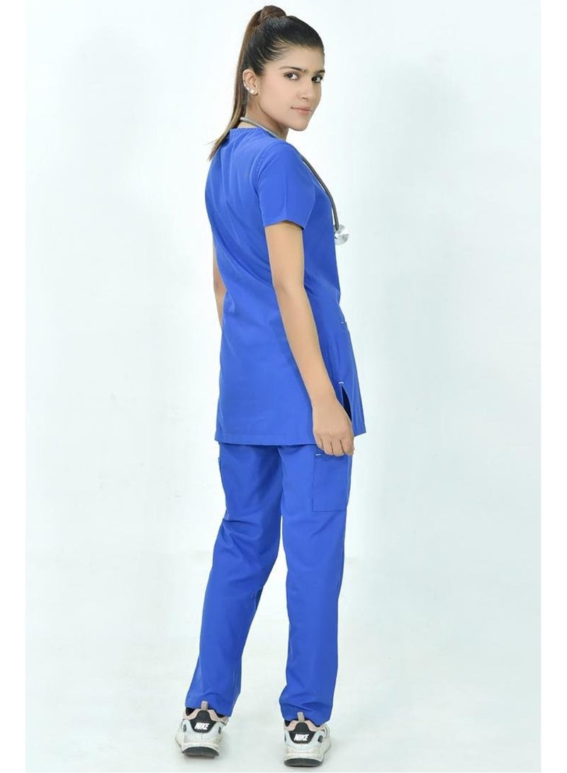 SPACEDOUT MEDICAL SCRUB SET/ MILANO STYLE UNISEX V NECK CARGO TROUSER  - Image 3