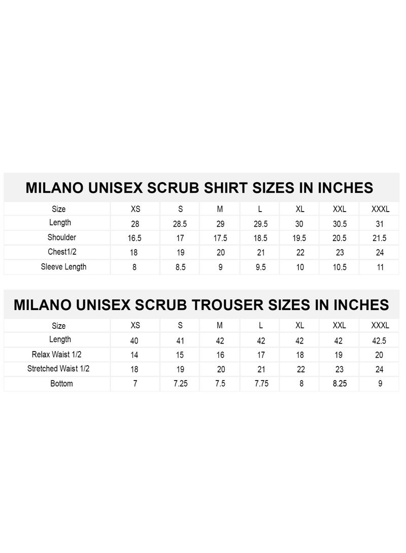 SPACEDOUT MEDICAL SCRUB SET/ MILANO STYLE UNISEX V NECK CARGO TROUSER  - Image 4