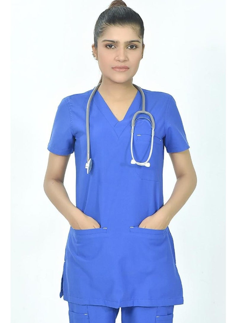 SPACEDOUT MEDICAL SCRUB SET/ MILANO STYLE UNISEX V NECK CARGO TROUSER  - Image 2