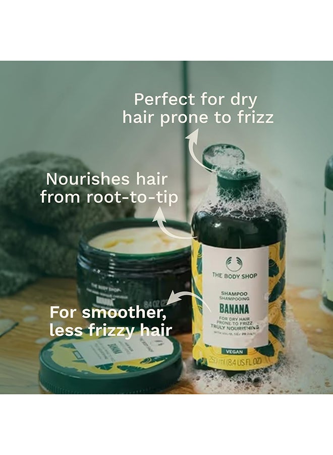 THE BODY SHOP Banana Truly Nourishing Shampoo for Dry, Frizz-Prone Hair | Smooths, Softens & Repairs with Organic Banana Puree & Vegan Silk Protein | 91% Natural, Vegan, 400ml - Image 4