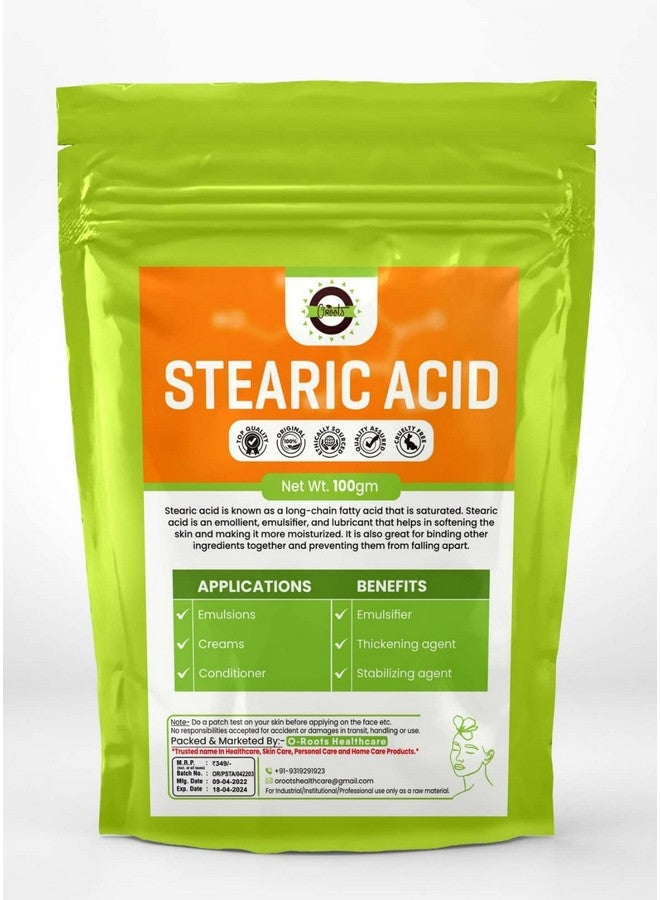 OROOTS STEARIC ACID (Cosmetic Grade) (100gm) Emulsifier and thickener