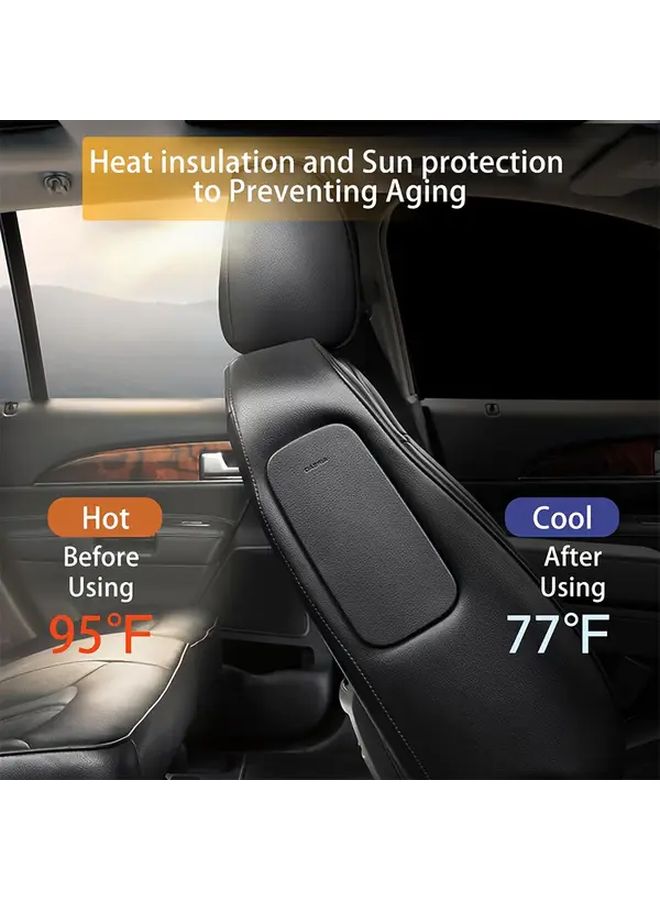 Magnetic Car Sun Visor Set 2 Pieces Front Window Sun Shade Cover - Image 3