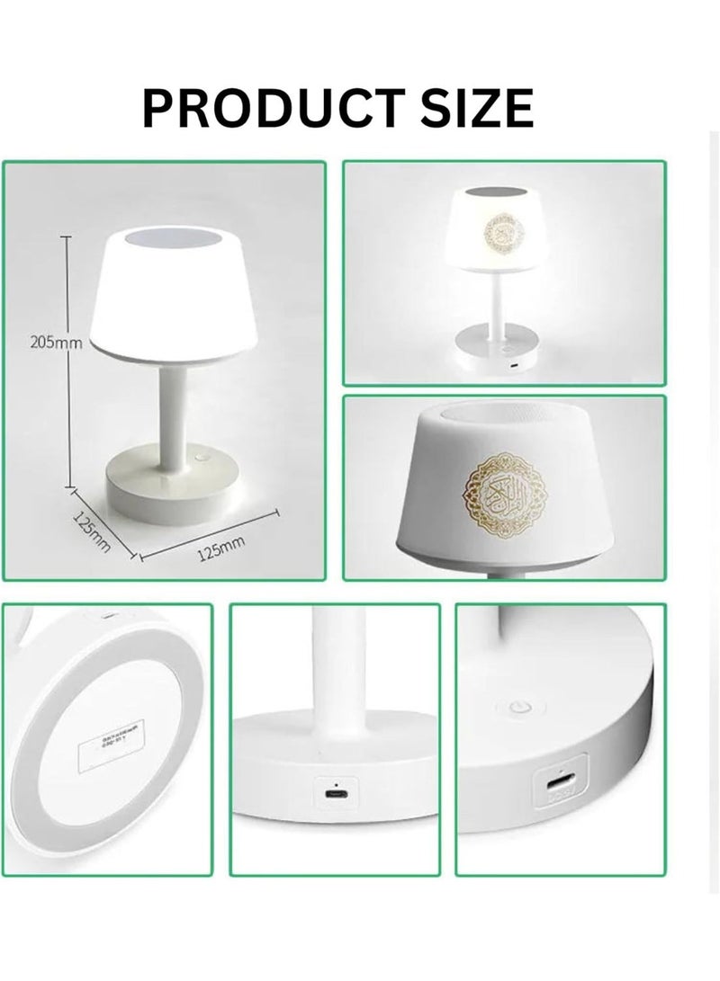 UV Enterprises Quran Speaker, SQ-917 Bluetooth Quran Speaker, Smart Touch LED Lamp Muslim Quran 7 Colors,16 Reciter, 16 Translation, Wireless Bluetooth Rechargeable Speaker Support MP3, with Remote Control - Image 5