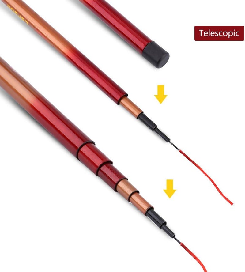 comfrt Telescopic Fishing Rod, Hand Glass Steel Pole Telescopic Rod for Freshwater Fishing - Image 3