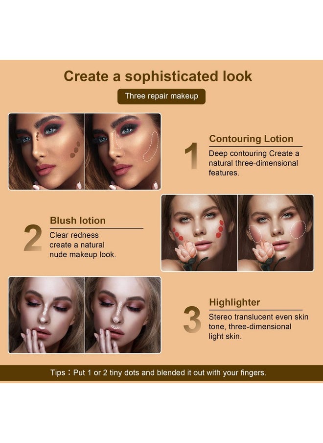 CCbeauty - Cream Contour Beauty Wand Liquid Contouring With Cushion Applicator Bronzer Stick Natural Matte Finish Lightweight Blendable Super Silky Cream Bronze Sticks For Face Shaping Makeup Fair Skin - Image 1