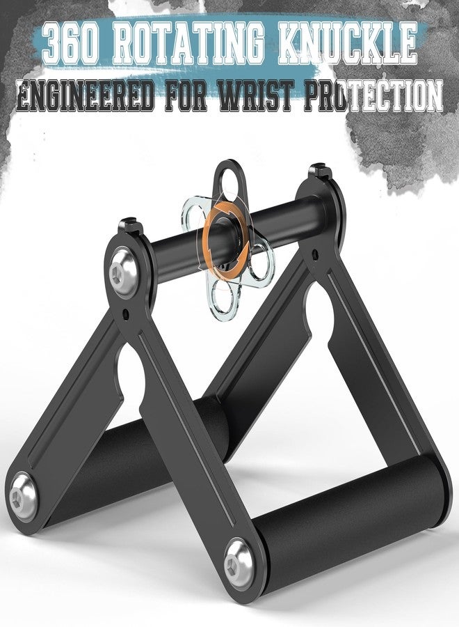 GanFindX Double D Row Handle Cable Attachment with Thick Non-Slip Grip, V-Bar Landmine Design for Lat Pulldown, Seated Row, and Strength Training - Image 3