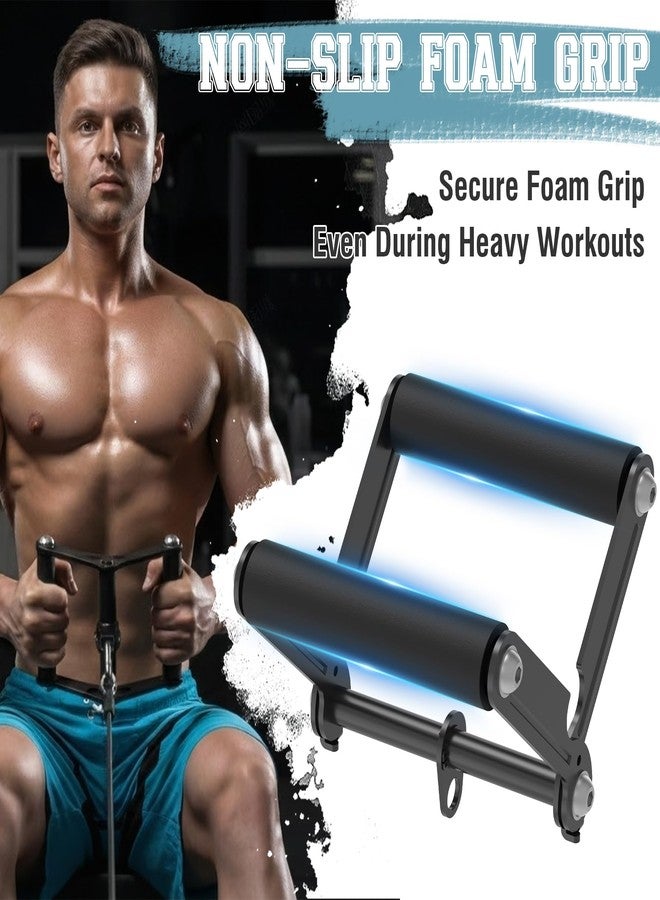 GanFindX Double D Row Handle Cable Attachment with Thick Non-Slip Grip, V-Bar Landmine Design for Lat Pulldown, Seated Row, and Strength Training - Image 4