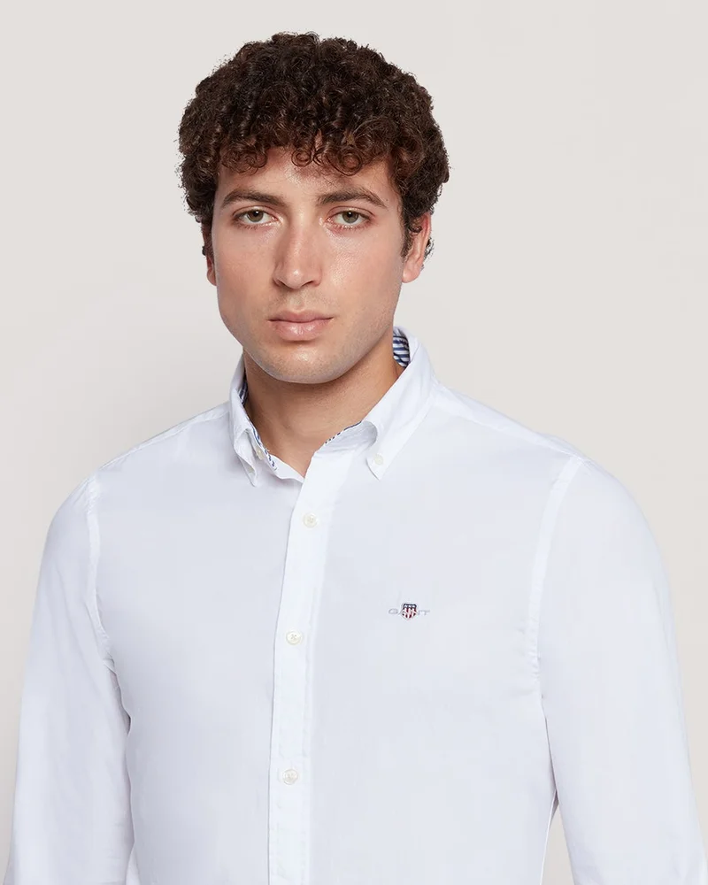 GANT  Gant Men’S Slim Fit Cotton Poplin Shirt for Men | Best Price UAE