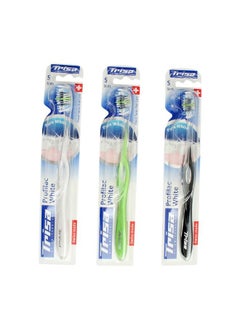 TRISA Profile White Medium Toothbrush - Multicolour  - Image 1