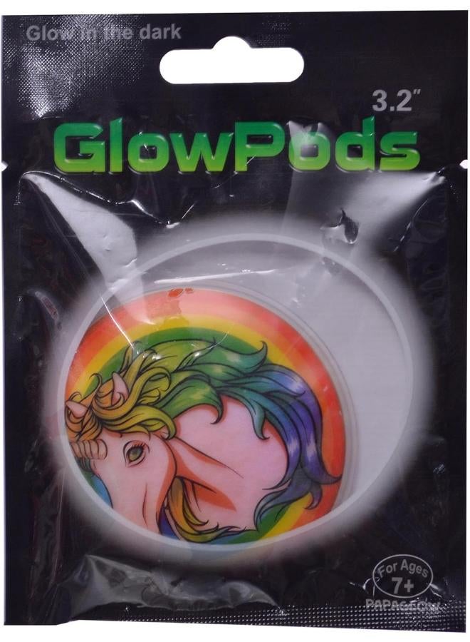 GTG TOYS Glow Pods Rainbow Unicorn Circle Sticker Card for Party  Multi Color - Image 1