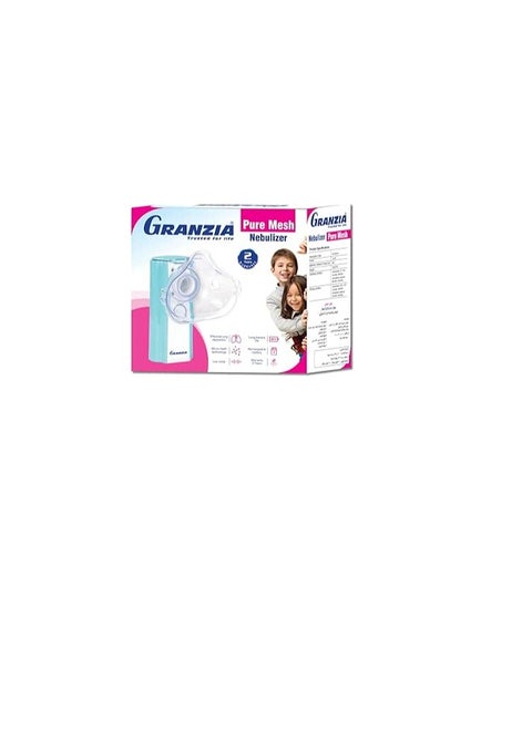 Granzia Pure Mesh Nebulizer, Portable Micro-Mesh Technology, Rechargeable Battery, Low Noise, Effective Lung Deposition, 2-Year Warranty