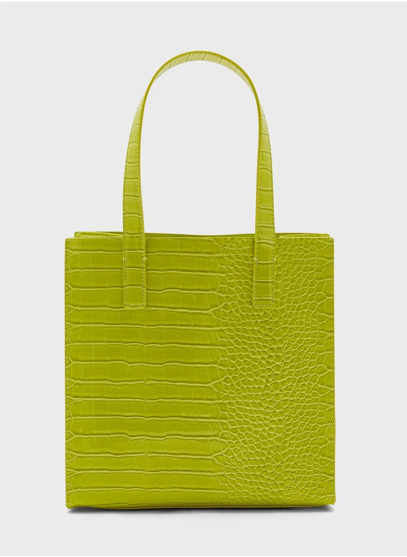 Ted Baker Reptcon Croc Small Icon Tote Bag