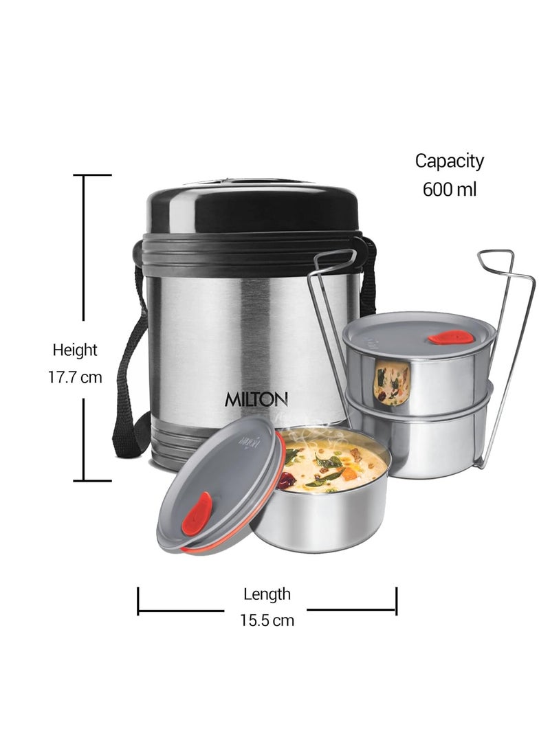 Milton legend deluxe three stainless steel containers with steam vent 200 ml each, hot and cold leak-proof insulated lunch box - pzsku/ZD4432FCF54485A0382BCZ/45/_/1732020059/5cbcf67b-b71f-4c2b-8700-af4a389c21fb