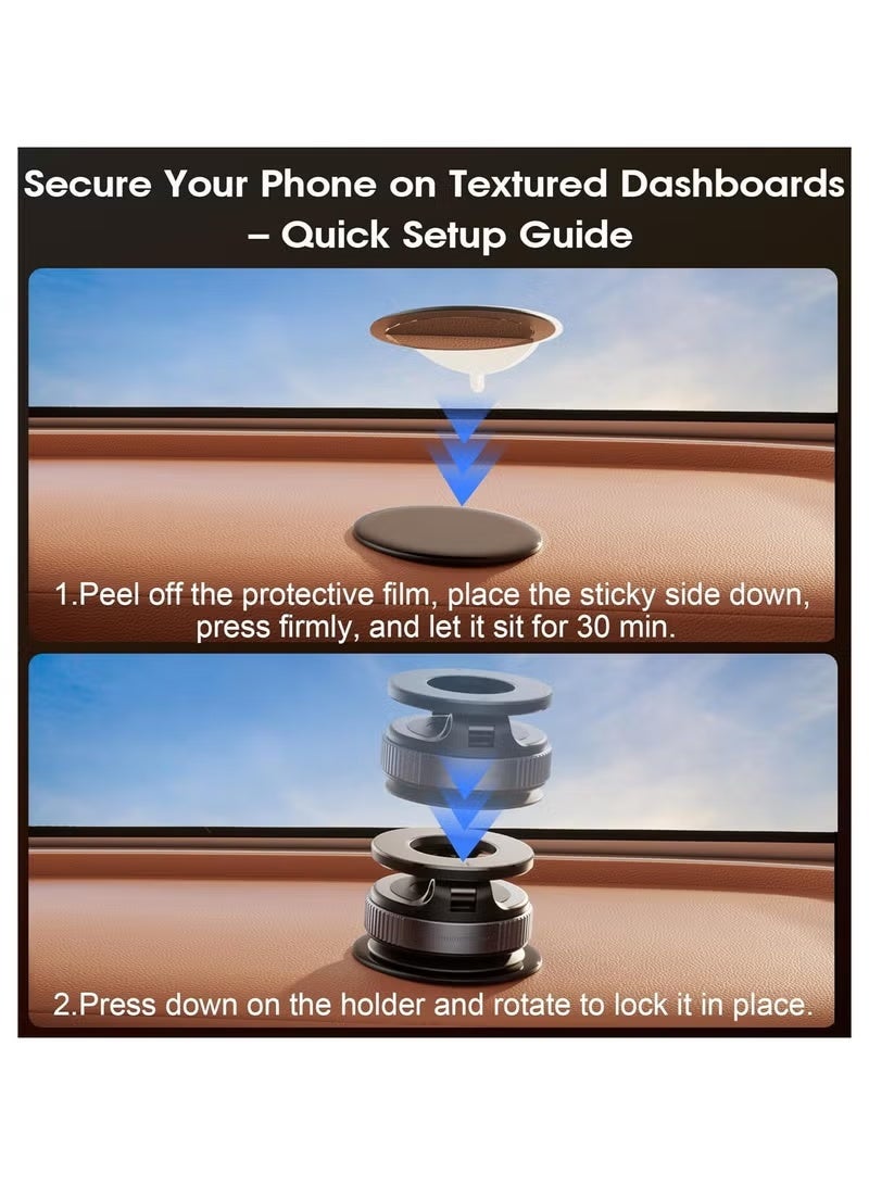 SHOPUP4U Upgraded Vacuum Magnetic Car Phone Holder 360° Reinforced 96LBS Ultra Suction Cup Phone Mount for MagSafe Cell Phone Holders for Your Car/Gym/Mirror Mount for iPhone & Android - Image 5