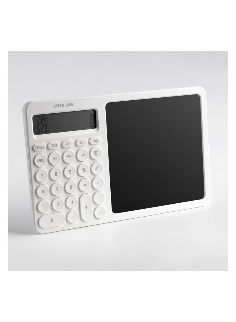 Green Lion CalcWrite Pro Calculator-Writing Pad Combo,Bright Screen,Long Standby Time,Smooth Handwriting,Highly Sensitive,Solve Write Succeed,Long Lasting - White - Image 2