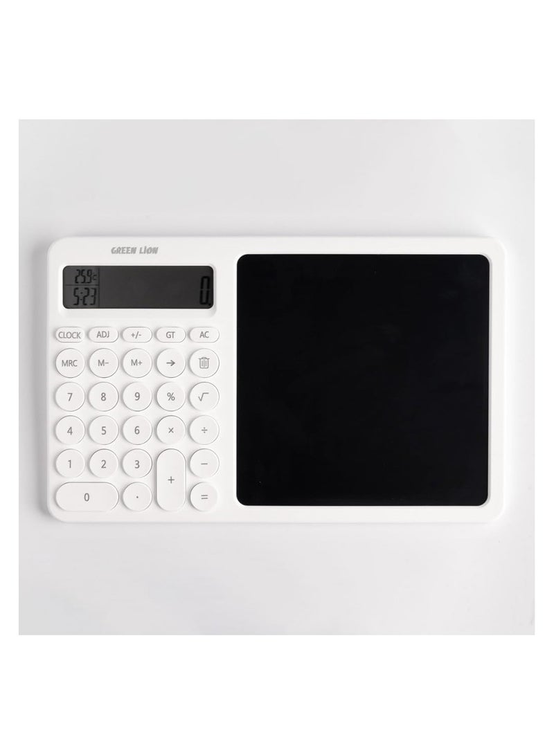 Green Lion CalcWrite Pro Calculator-Writing Pad Combo,Bright Screen,Long Standby Time,Smooth Handwriting,Highly Sensitive,Solve Write Succeed,Long Lasting - White - Image 3