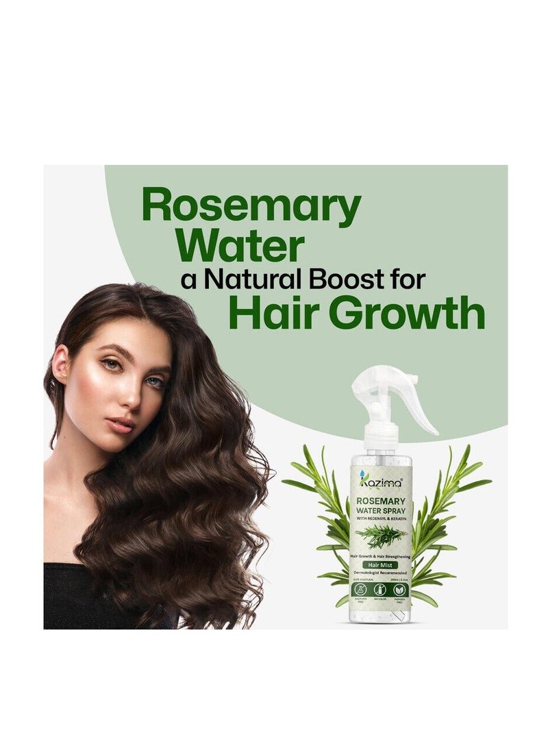 Kazima Rosemary Water Spray with Redensyl & Keratin Hair Mist - Hair Growth & Hair Strengthening - 200 ML - Image 3