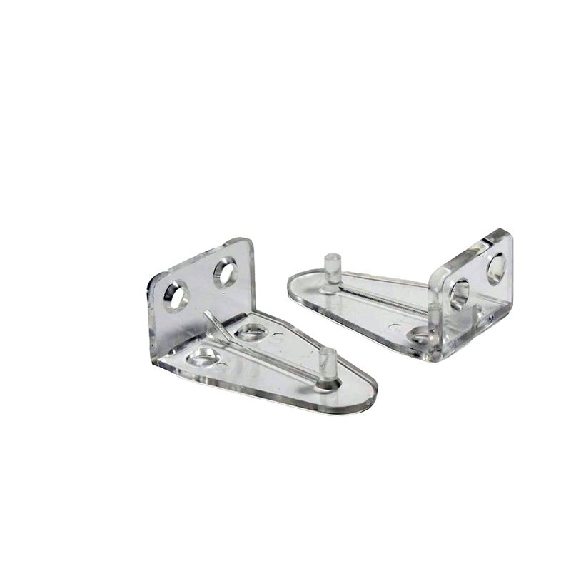 Amazing Drapery Hardware Amazing Drapery Hardware 10 Pair RV Hold Down Brackets for MINI Blinds up to 1in Wide Clear 