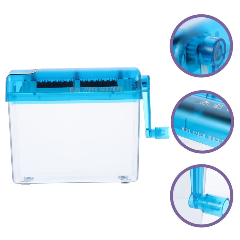 Grey Manual A6 Mini Paper Shredder Portable Handheld for Home Office School Use - Image 5