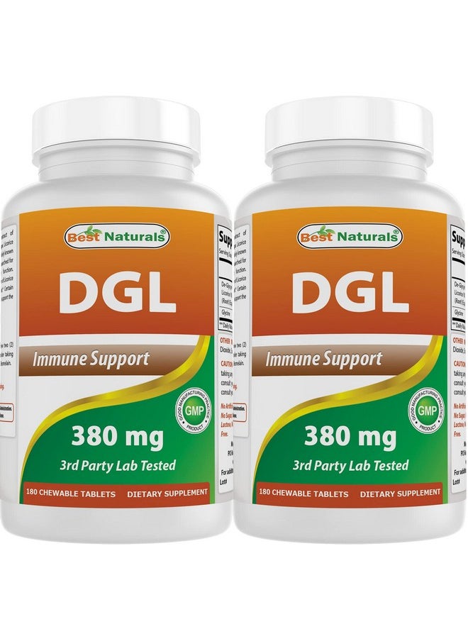 Best Naturals - Dgl Chewable 380 Mg 180 Tablets (180 Count (Pack Of 2)) - Image 1