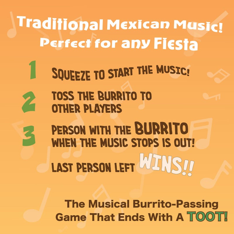 Squirrel Products Bandito Burrito The Musical Passing Game for Kids 4+, Toss The Singing Plush in a Hot Potato-Style That Ends with a Toot - Image 4