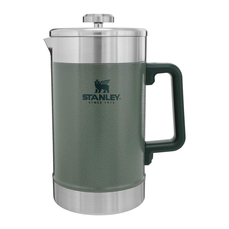 Stanley Classic Stay-Hot French Press Coffee Maker 48 oz | 5 Minute Brew, 4 Hours Hot | Mesh Filter for Coffee Grounds | Insulated Stainless Steel French Press | BPA-Free | Hammertone Green - Image 1