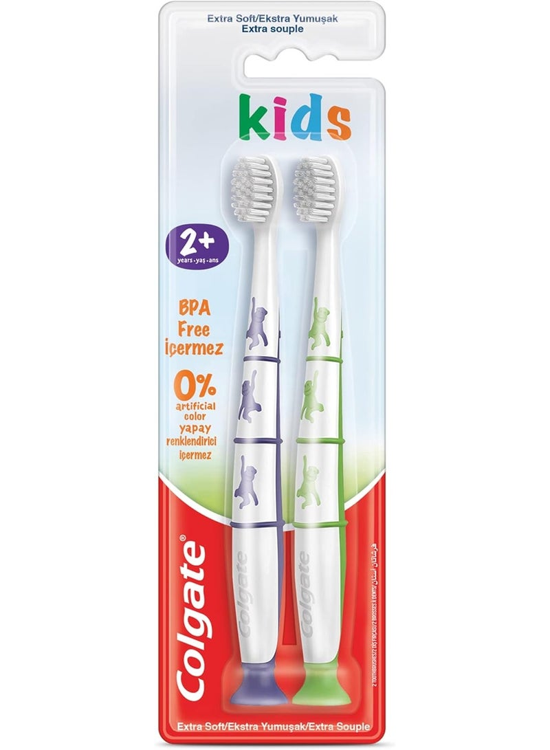كولجيت فرشاة أسنان كولجيت للأطفال فائقة النعومة، تنظيف لطيف للأطفال من عمر سنتين فما فوق - Image 2