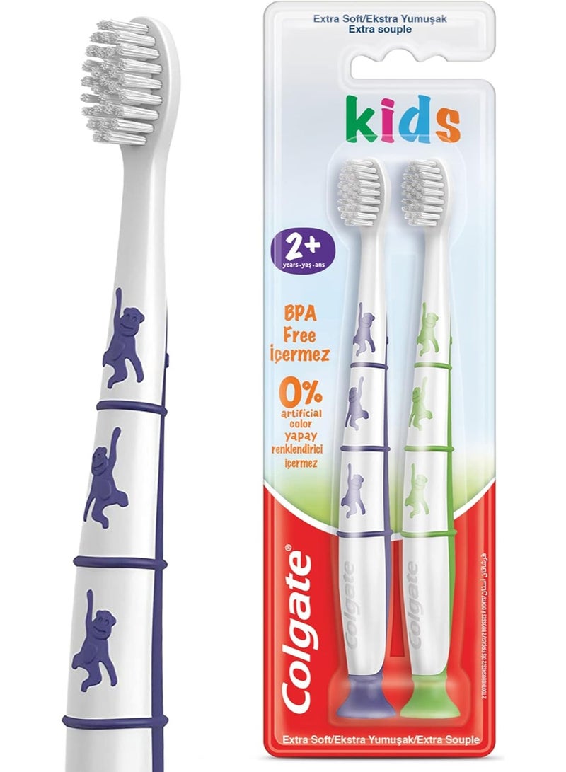 كولجيت فرشاة أسنان كولجيت للأطفال فائقة النعومة، تنظيف لطيف للأطفال من عمر سنتين فما فوق - Image 1