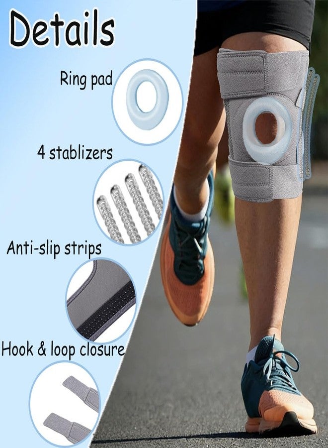 King Mills Extra Large Knee Brace Plus Size for Women & Men, Knee Brace for Plus Size Women with Dual Side Stabilizers & Patella Gel Pad - Relief for Meniscus Tear & Arthritis,Light Grey 4XL - Image 5